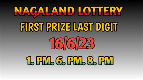 nagaland lottery first prize last digit|Nagaland Lottery.